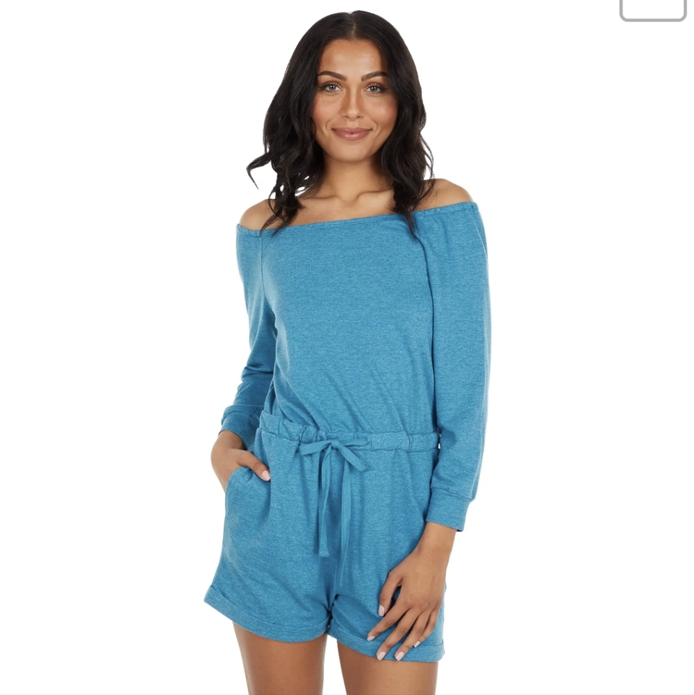 NWT BCBGeneration Blue Drawstring Romper - XS